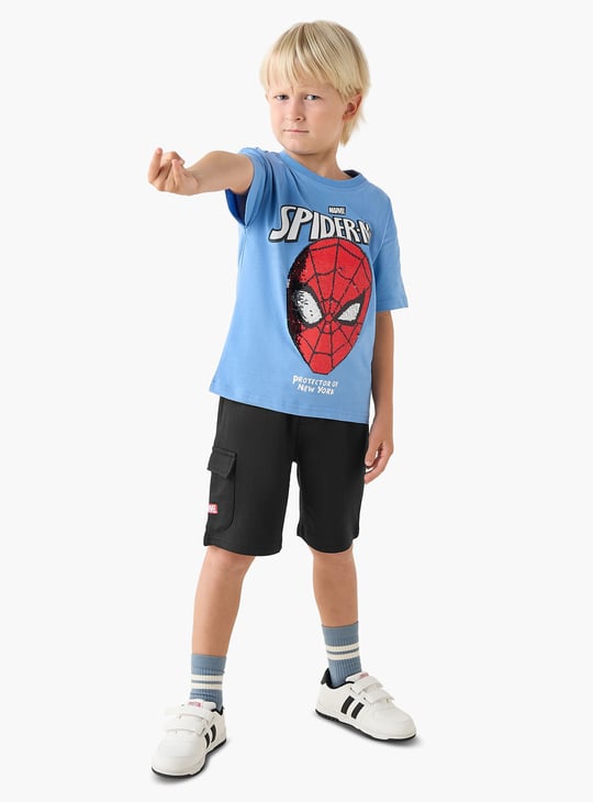 Juniors Spiderman Sequinned T-shirt