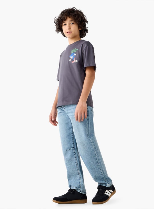 Juniors Sonic the Hedgehog Back Print T-shirt