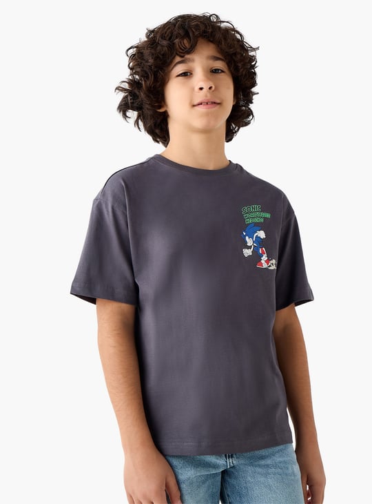 Juniors Sonic the Hedgehog Back Print T-shirt