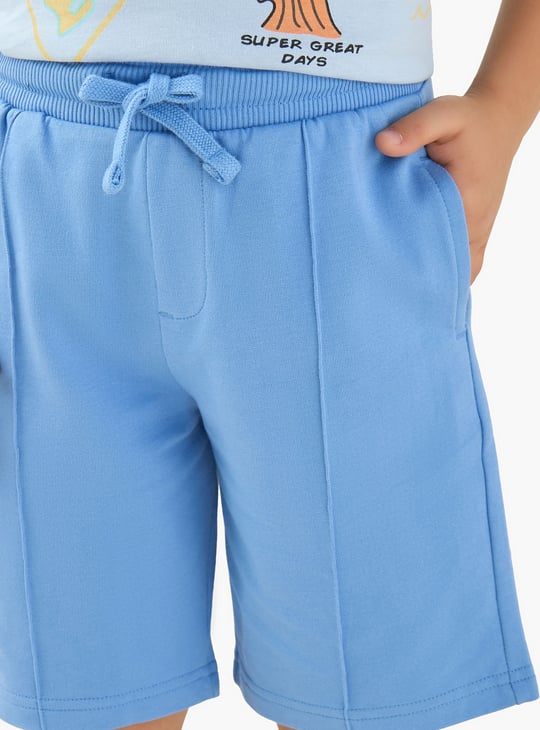 Juniors Solid Shorts with Drawstring Waistband