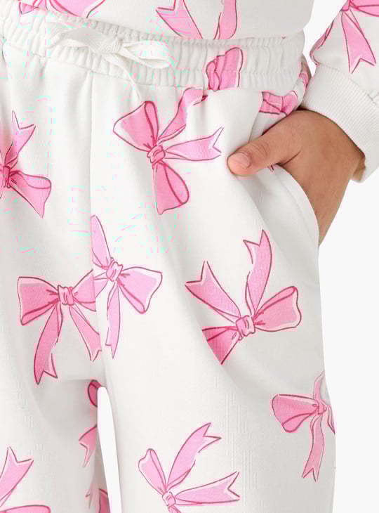 Juniors Bow Print Track Pants