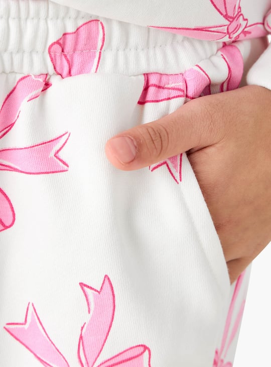 Juniors Bow Print Track Pants