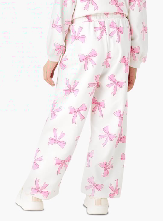 Juniors Bow Print Track Pants