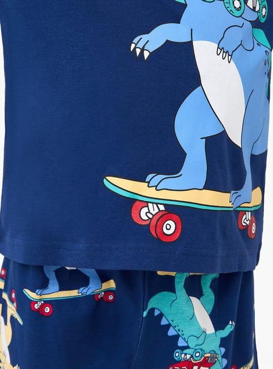 Juniors Dinosaur Print T-shirt and Pyjama Set