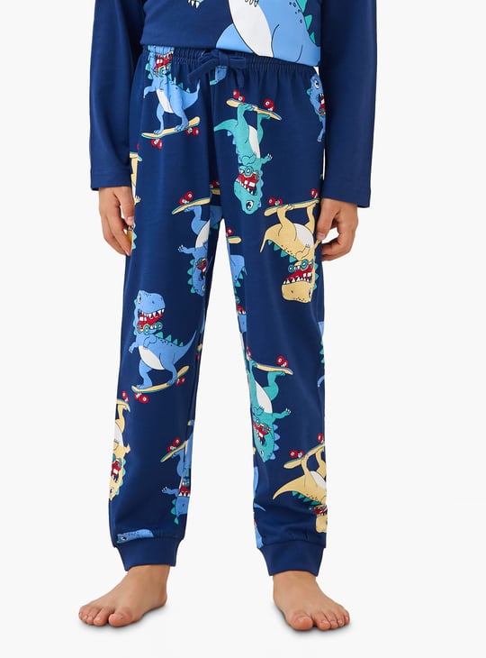 Juniors Dinosaur Print T-shirt and Pyjama Set