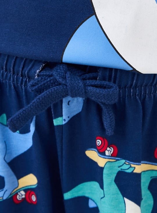 Juniors Dinosaur Print T-shirt and Pyjama Set