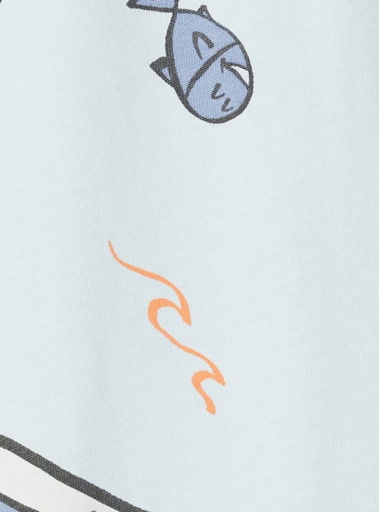 Juniors Printed T-shirt with Joggers Set