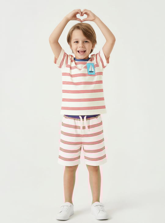 Juniors Sailor Applique T-shirt and Shorts - Set of 3