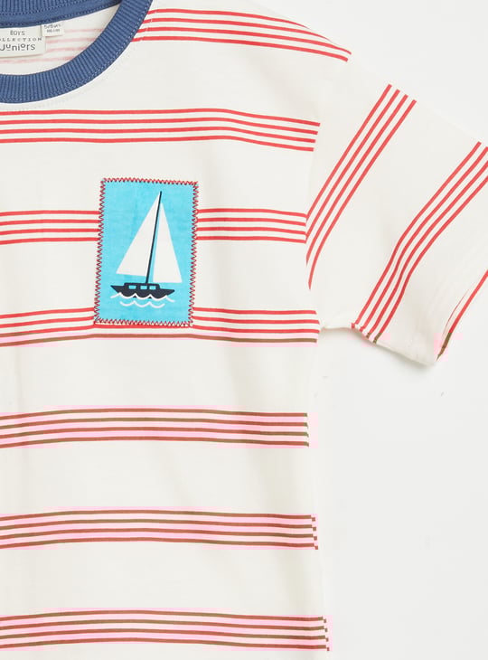 Juniors Sailor Applique T-shirt and Shorts - Set of 3