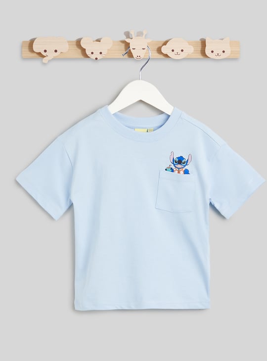 Juniors Stitch Back Print T-shirt