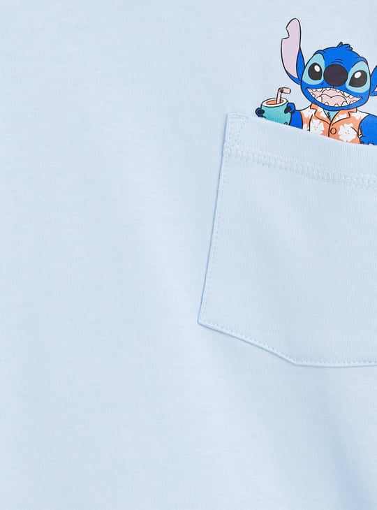 Juniors Stitch Back Print T-shirt