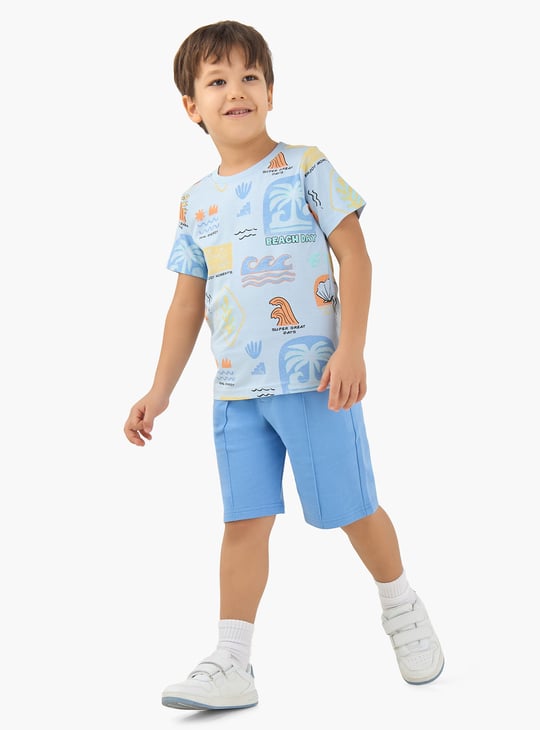 Juniors Beach Print T-shirt