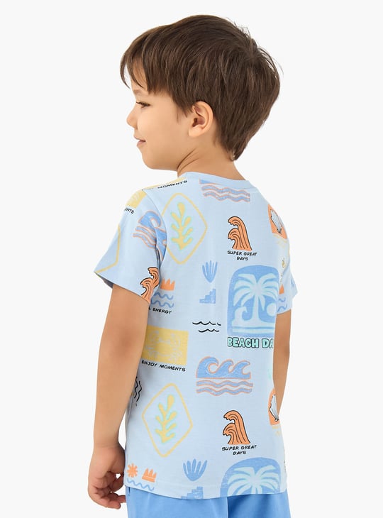 Juniors Beach Print T-shirt