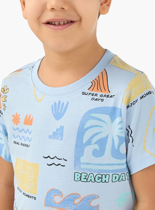 Juniors Beach Print T-shirt