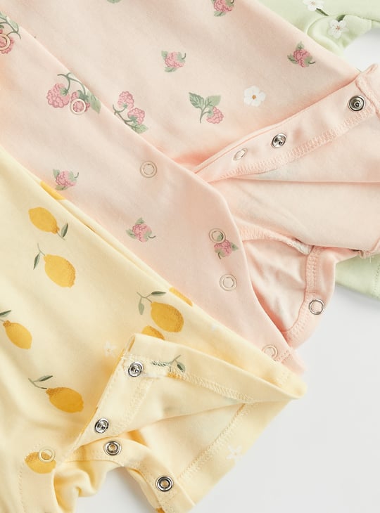 Juniors Floral Printed Romper - Set of 3
