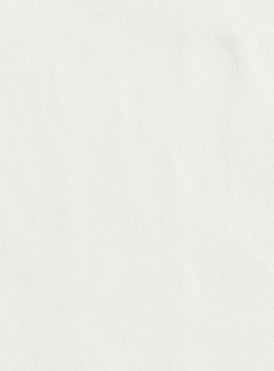 Juniors Solid T-shirt and Printed Dungaree Set