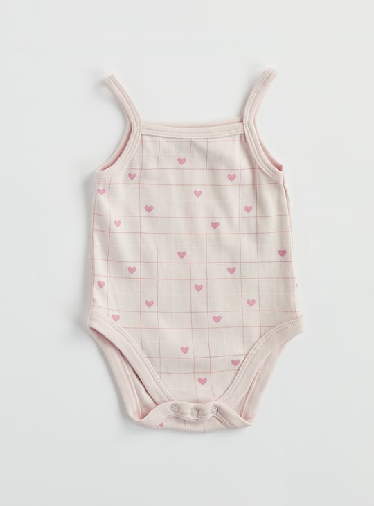 Juniors Printed Strappy Bodysuit - Set of 3