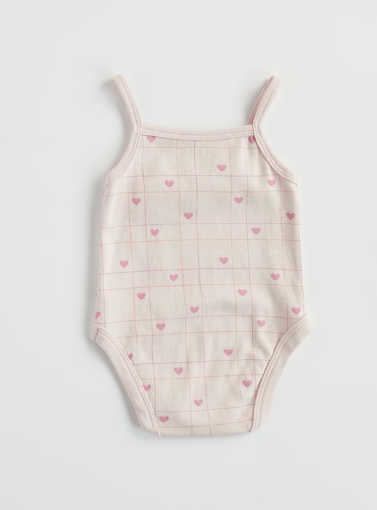 Juniors Printed Strappy Bodysuit - Set of 3