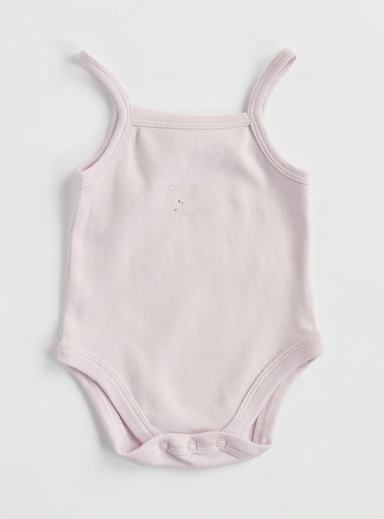 Juniors Printed Strappy Bodysuit - Set of 3