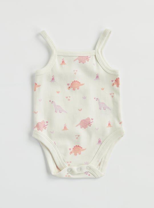 Juniors Printed Strappy Bodysuit - Set of 3