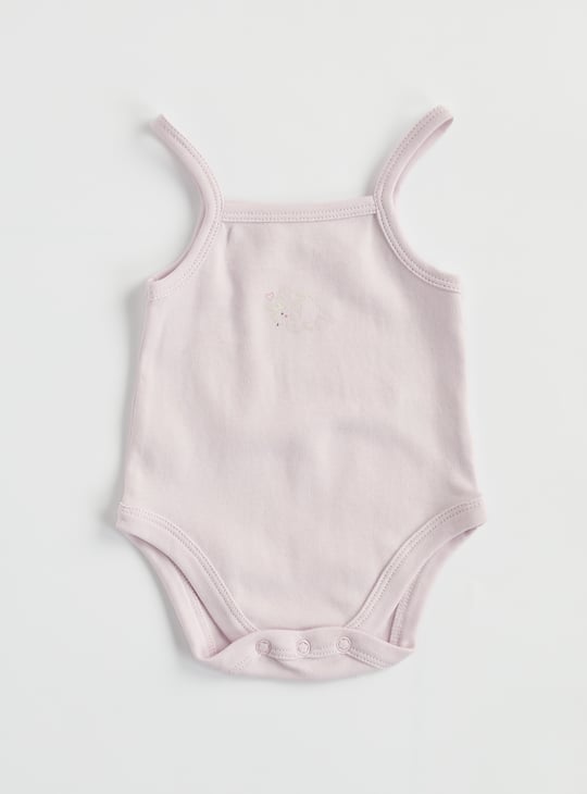 Juniors Printed Strappy Bodysuit - Set of 3