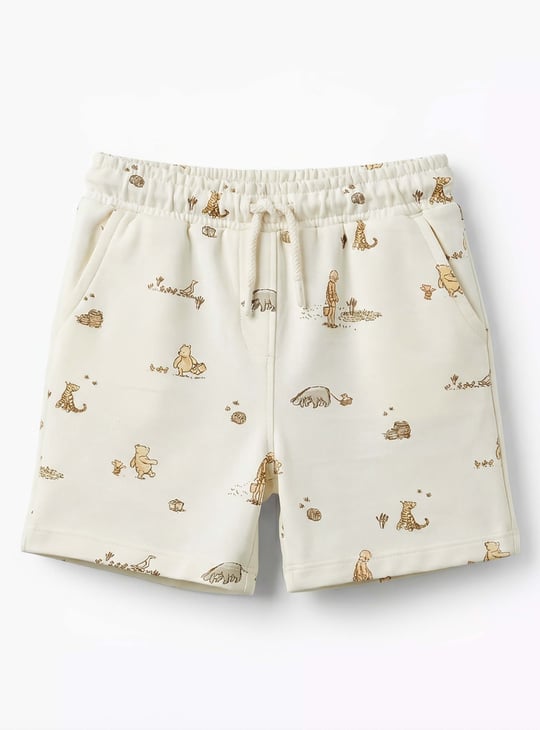 Juniors Winnie the Pooh Print Polo T-shirt and Shorts Set