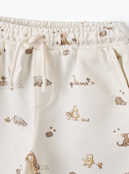 Juniors Winnie the Pooh Print Polo T-shirt and Shorts Set