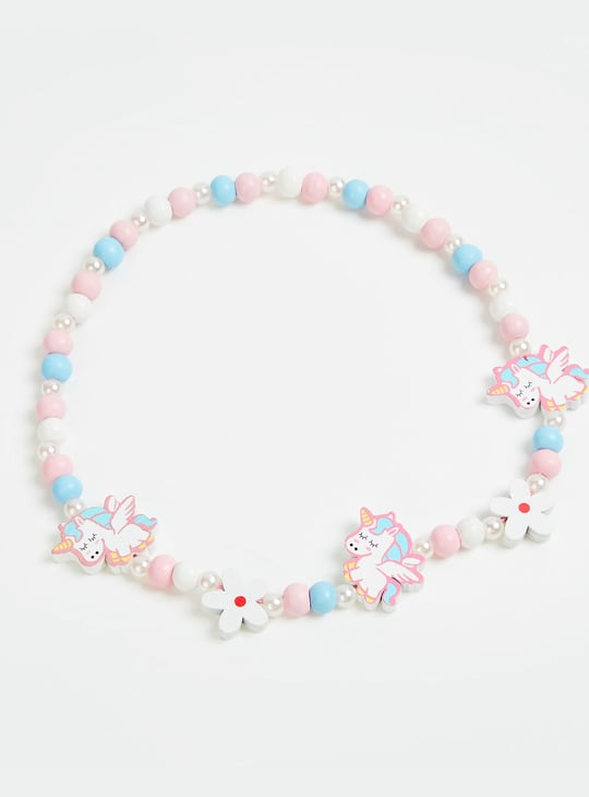 FAME FOREVER Unicorn Beaded Necklace and Bracelet