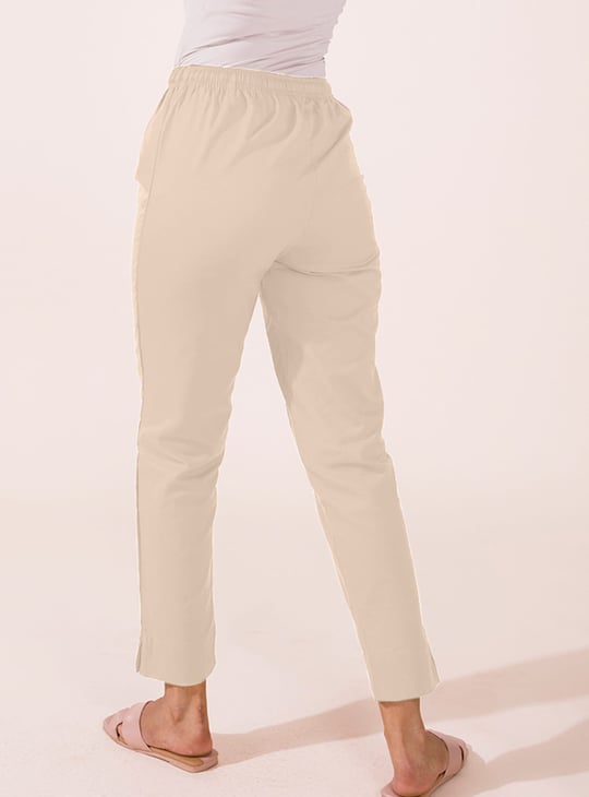 GO COLORS Solid Straight Pants