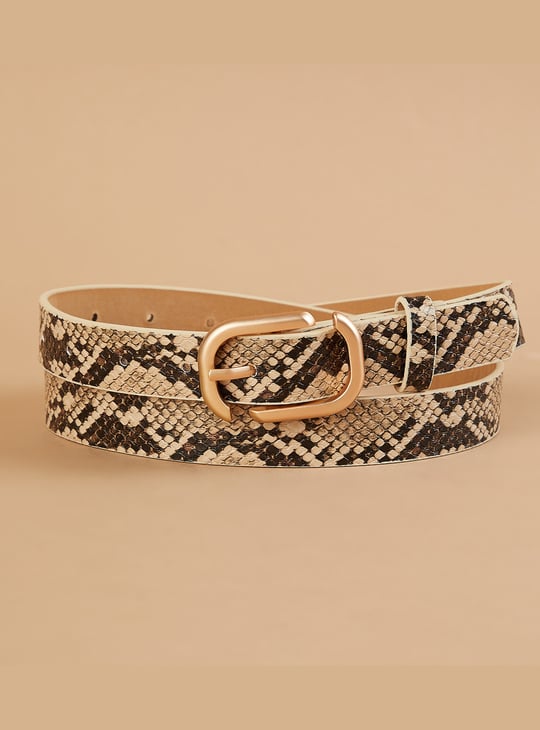 GINGER Textured Buckled Belt