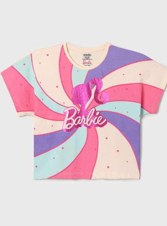 KIDSVILLE Girls Barbie Print T-shirt