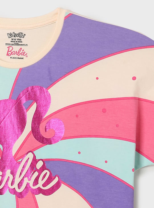 KIDSVILLE Girls Barbie Print T-shirt