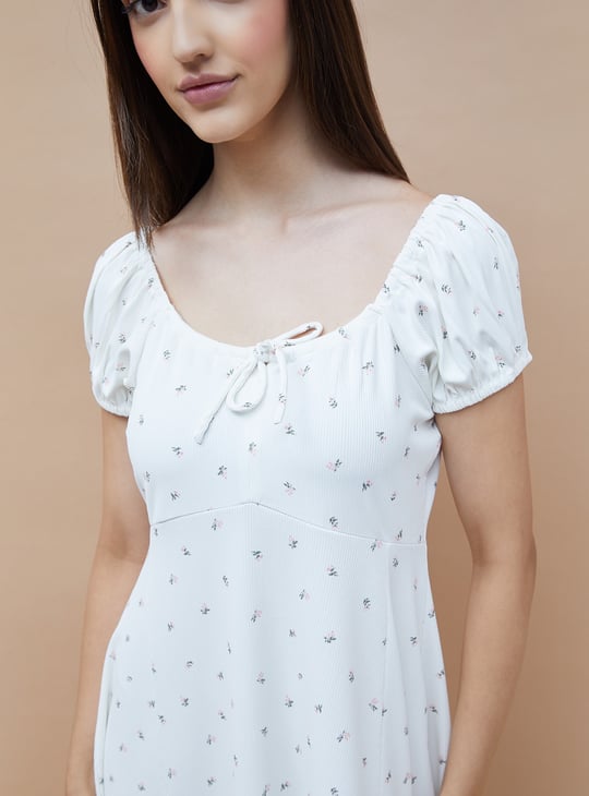 GINGER Floral Print A-line Dress