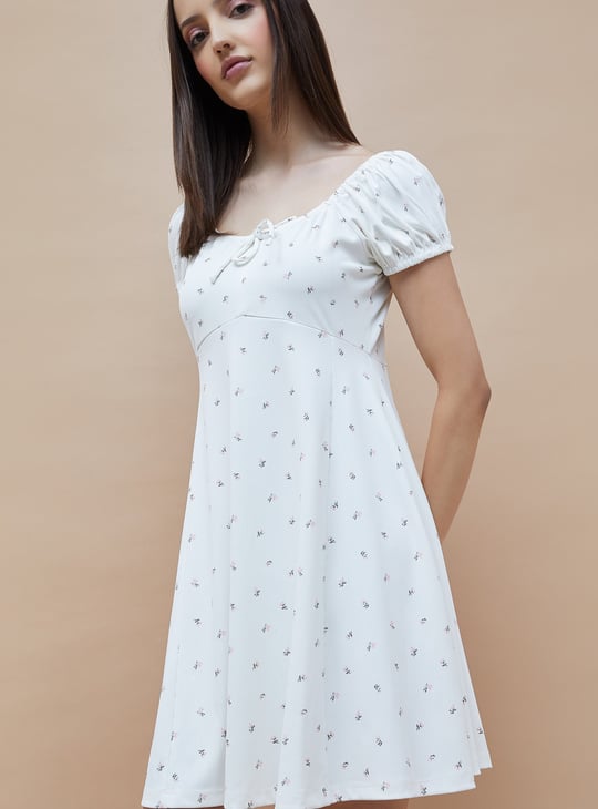 GINGER Floral Print A-line Dress