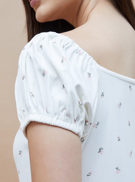 GINGER Floral Print A-line Dress