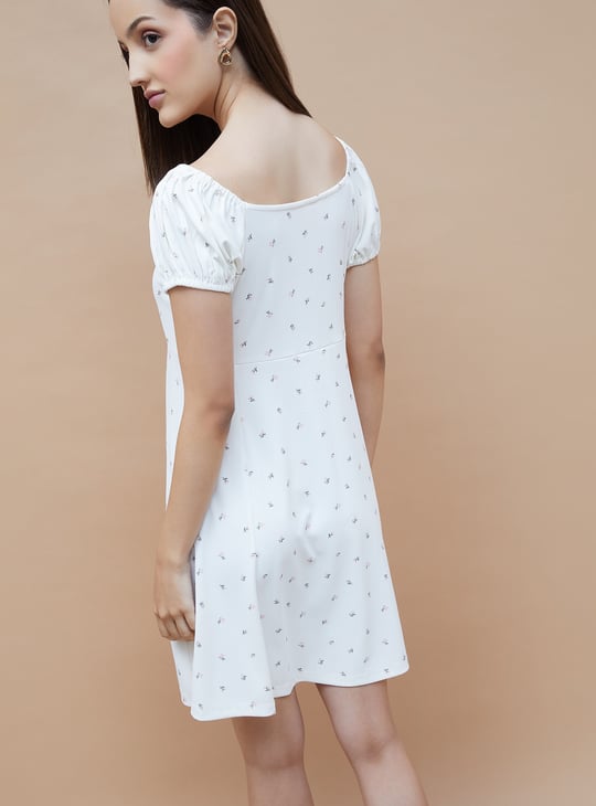 GINGER Floral Print A-line Dress