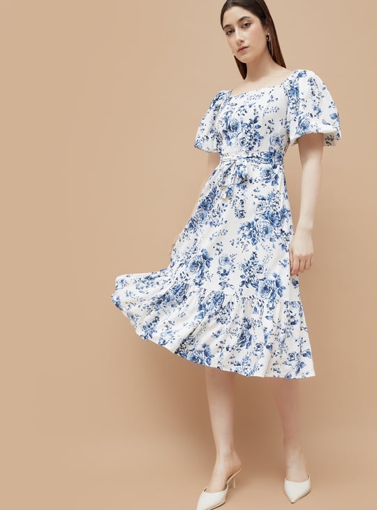 CODE Floral Print A-line Dress