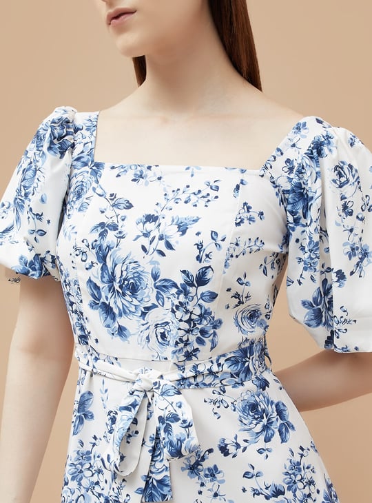 CODE Floral Print A-line Dress