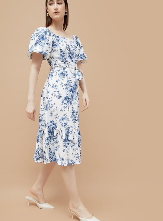 CODE Floral Print A-line Dress