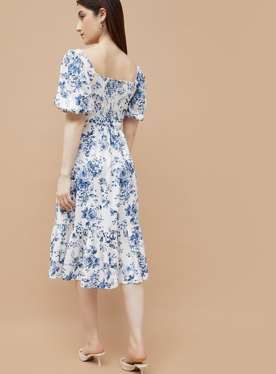 CODE Floral Print A-line Dress
