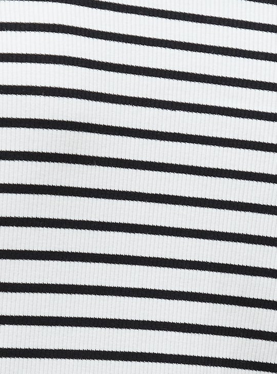 FAME FOREVER Striped Henley T-shirt