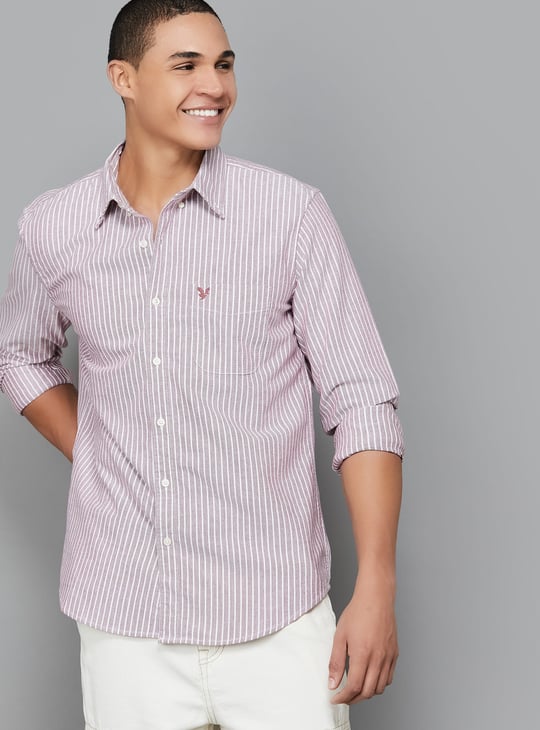 AMERICAN EAGLE Striped Regular Fit Shirt