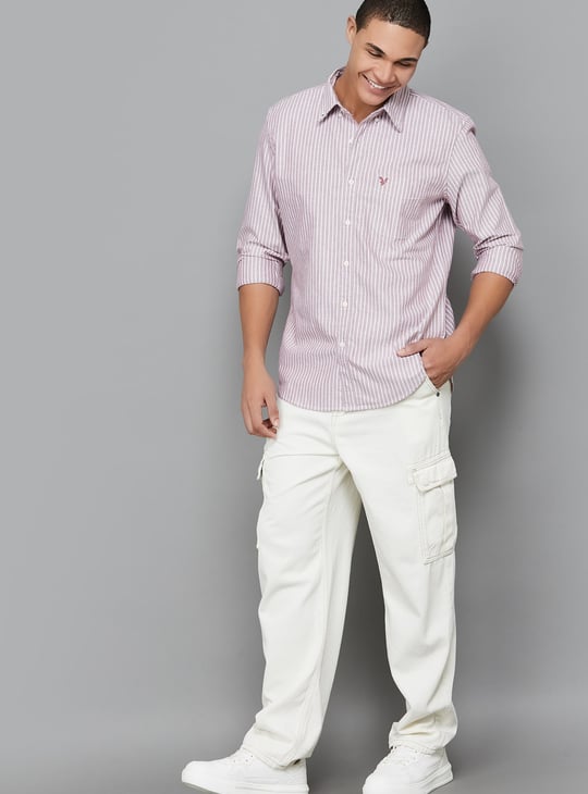 AMERICAN EAGLE Striped Regular Fit Shirt