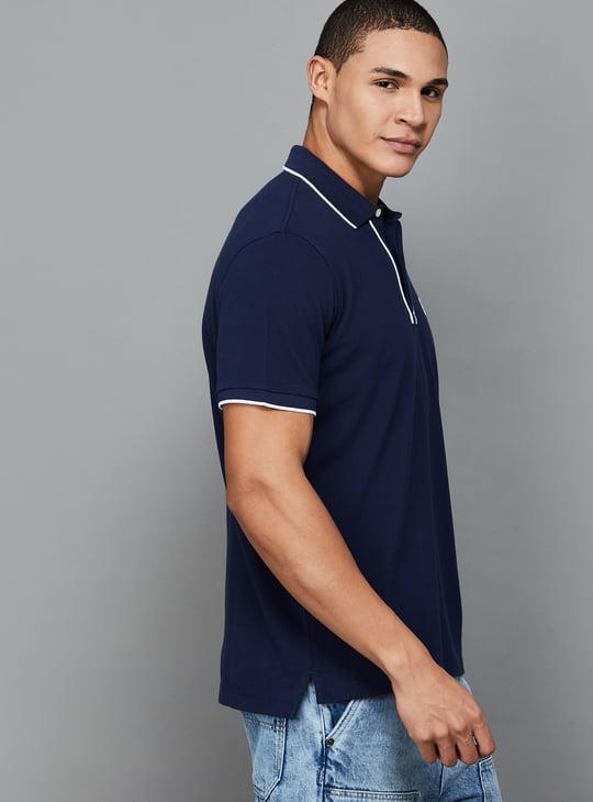 AMERICAN EAGLE Solid Polo T-shirt