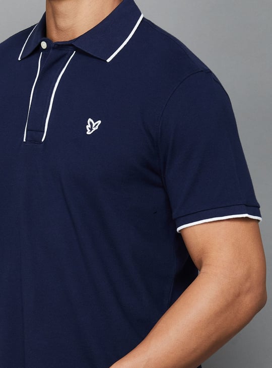 AMERICAN EAGLE Solid Polo T-shirt