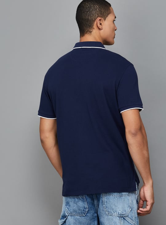 AMERICAN EAGLE Solid Polo T-shirt