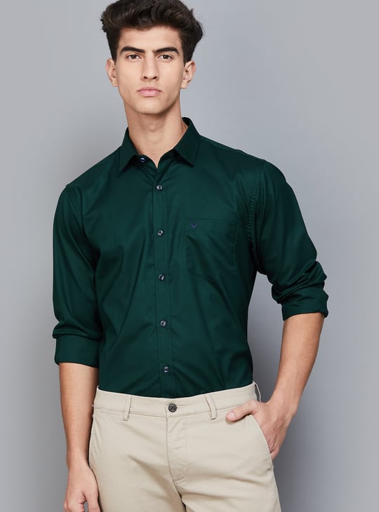 ALLEN SOLLY Solid Sport Fit Shirt