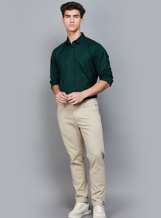 ALLEN SOLLY Solid Sport Fit Shirt
