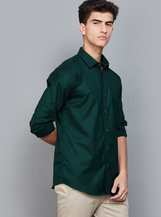 ALLEN SOLLY Solid Sport Fit Shirt
