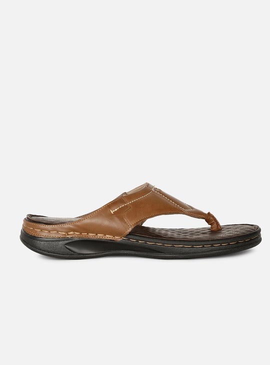 BATA Textured Faux Leather Sandals